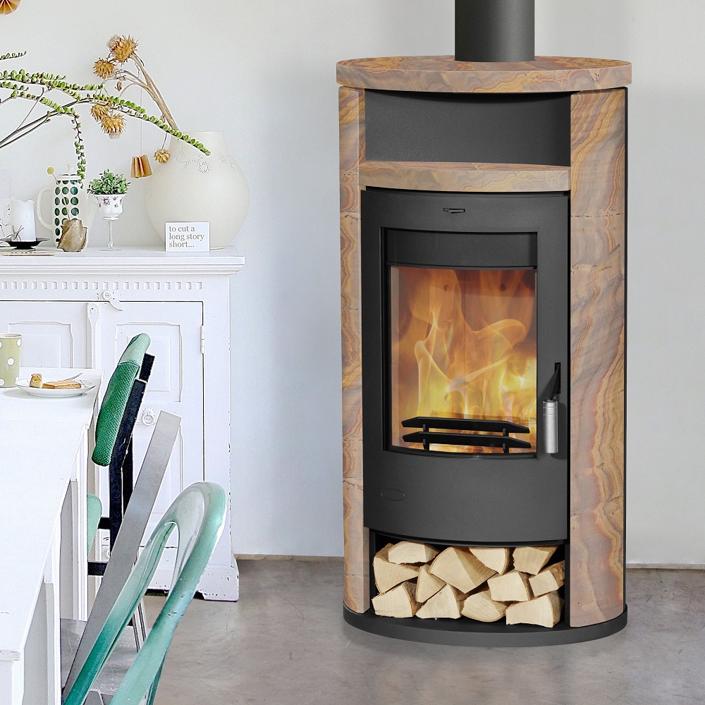 Kaminofen / Alicante von kW günstig Innenkamin kaufen online Fireplace 8 Sandstein